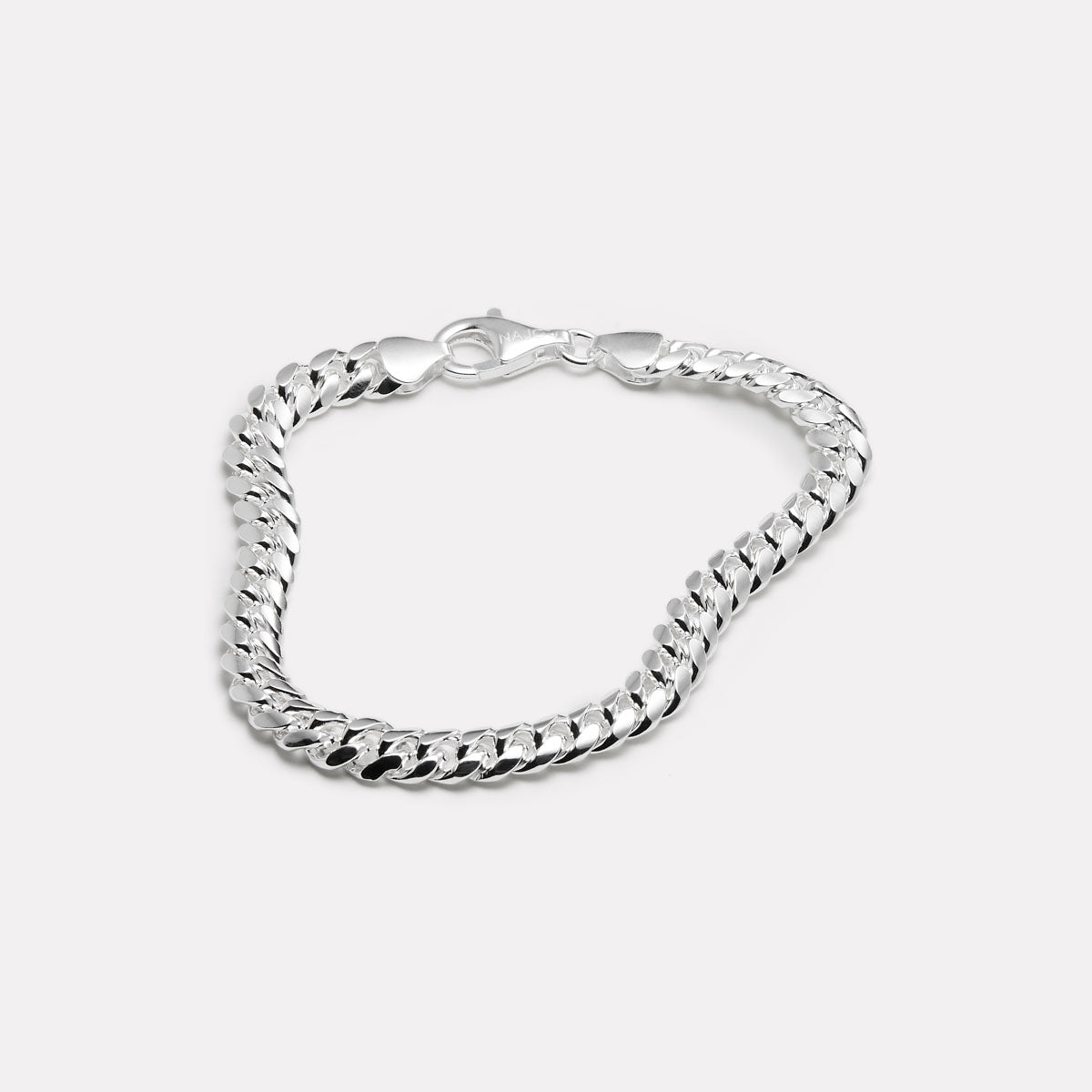 Najo Sterling Silver Curban Bracelet, 21cm