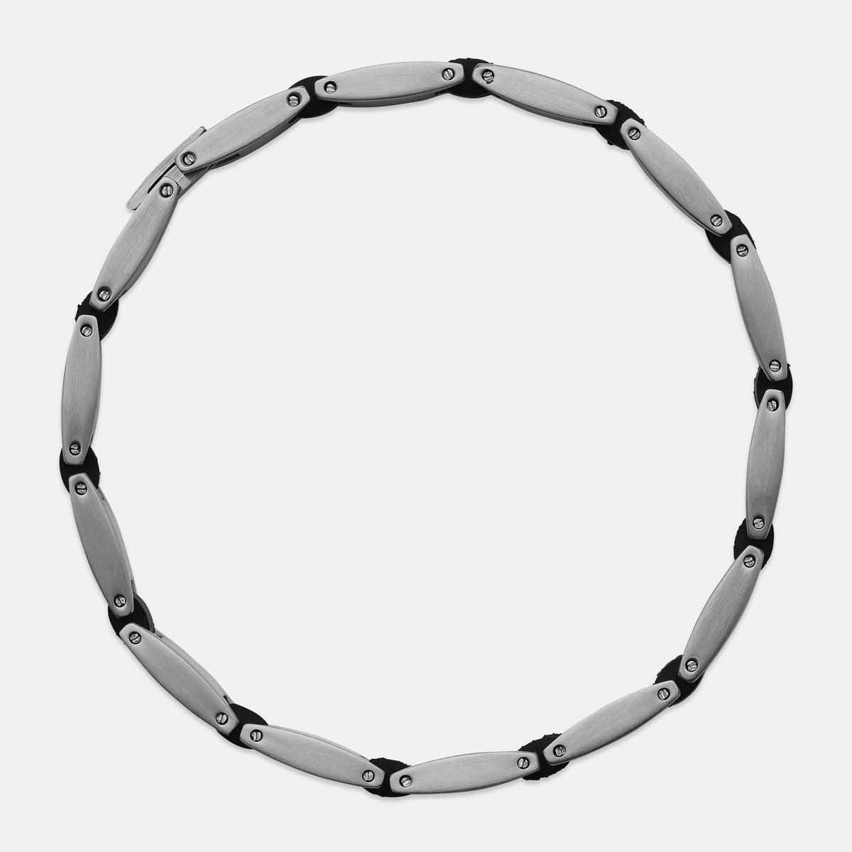 Najo Paragon Men's Steel & Rubber Bracelet