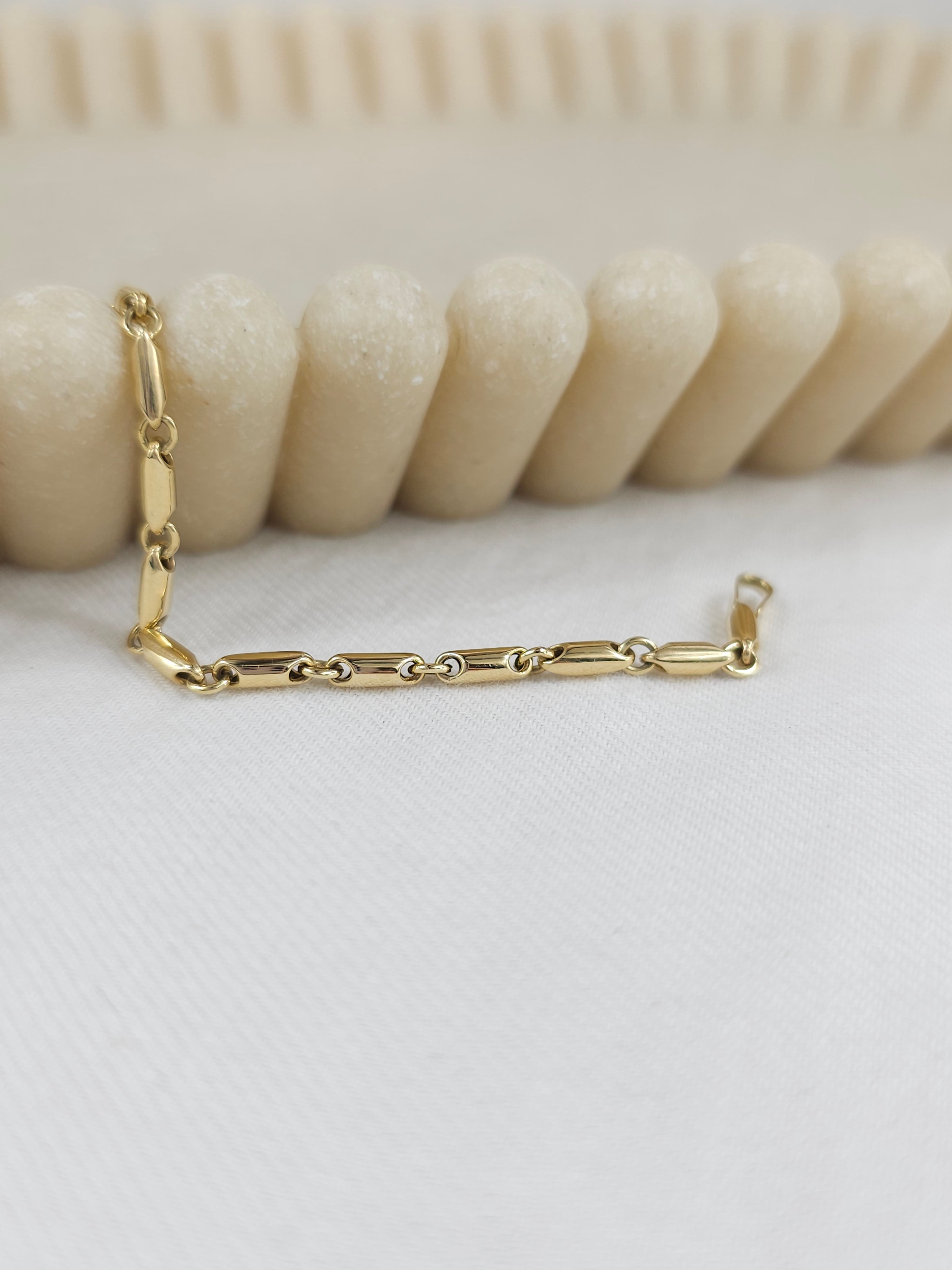 9ct Yellow Gold Bar Link Bracelet