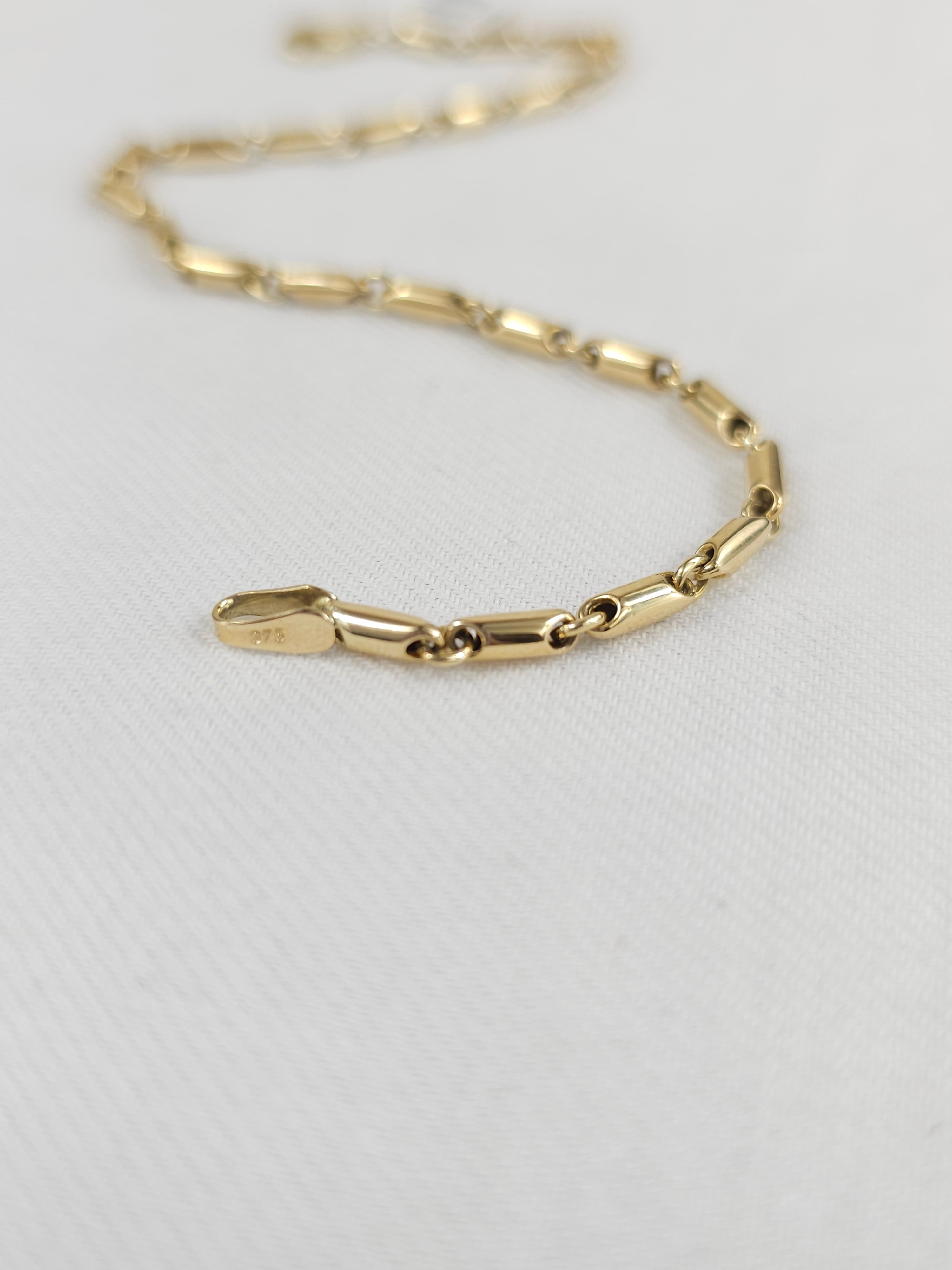 9ct Yellow Gold Bar Link Bracelet