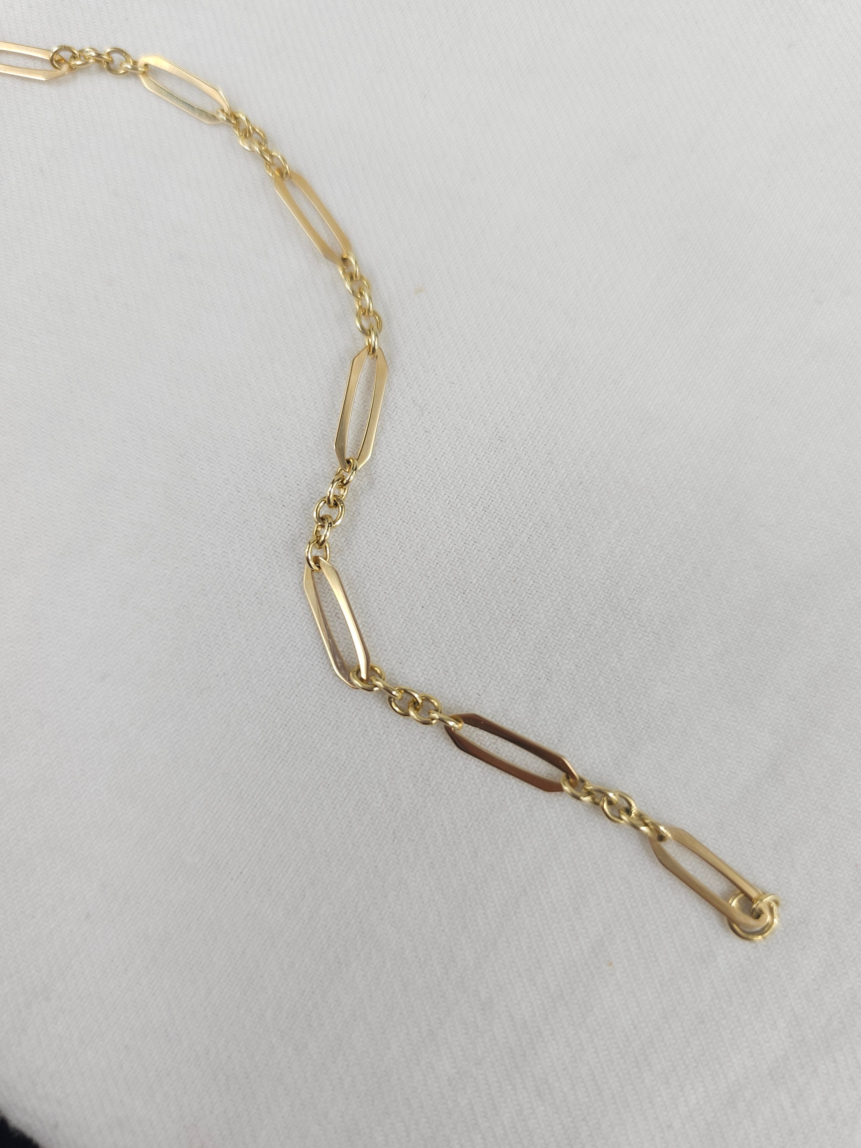9ct Yellow Gold Flat fancy link bracelet