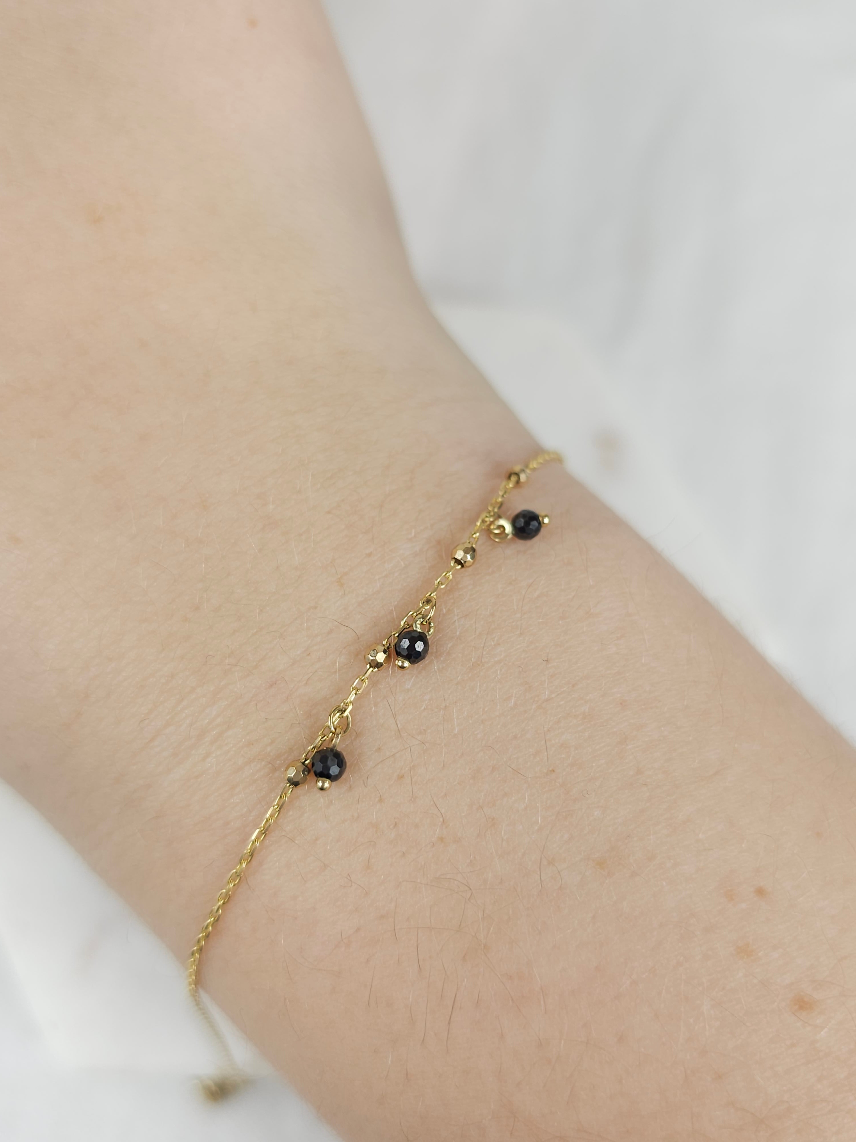 9ct Yellow Gold Ball Bracelet, 20cm