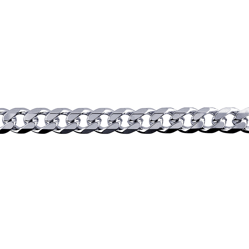 Sterling Silver Diamond Cut Curb Bracelet