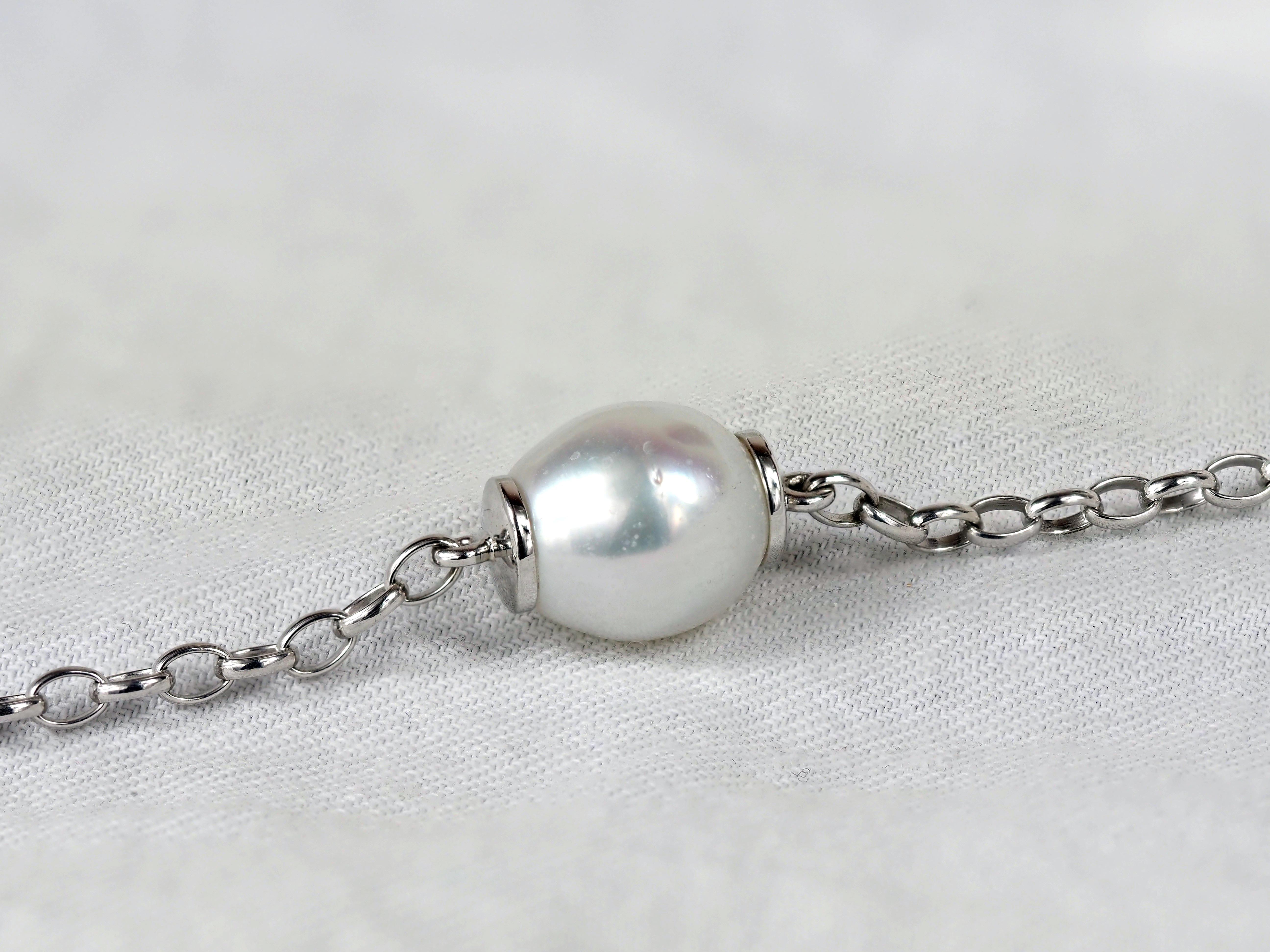 Autore Sterling Silver South Sea Pearl Bracelet, 9mm