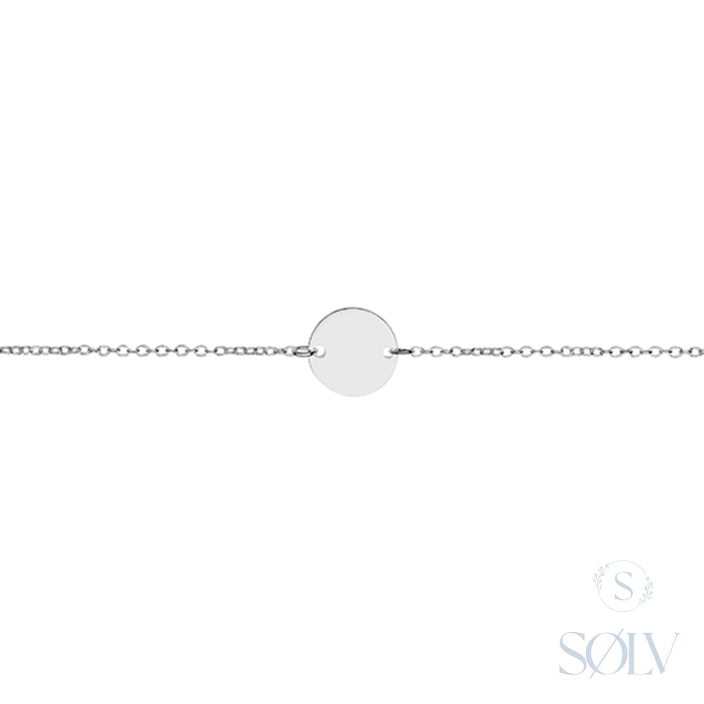 Solv Sterling Silver Disc Bracelet