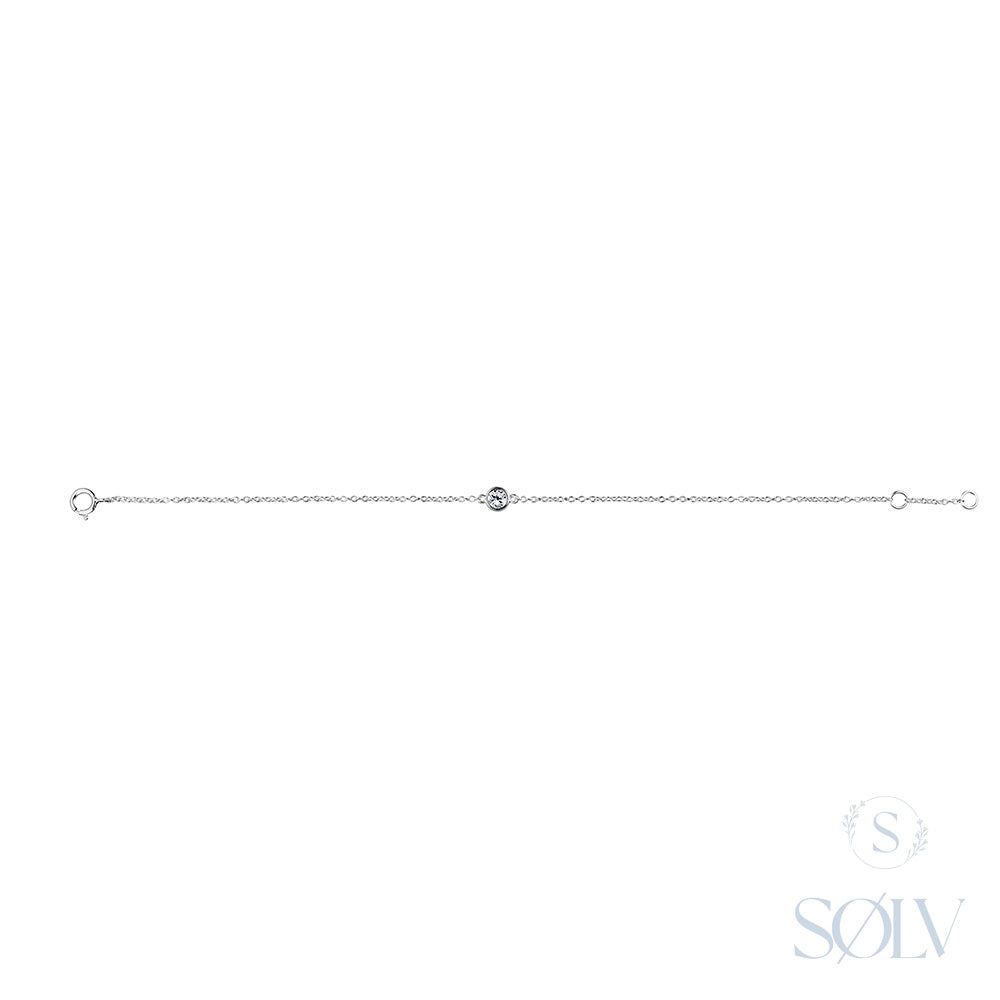 Solv Sterling Silver Cubic Zirconia Bracelet
