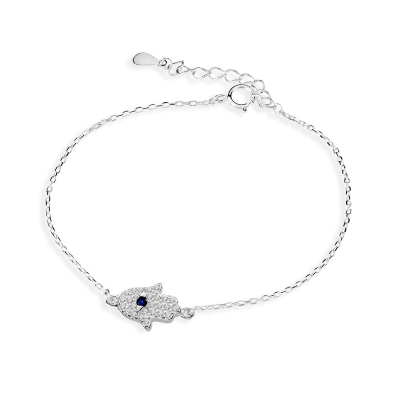Solv Sterling Silver Hamsa Hand Bracelet