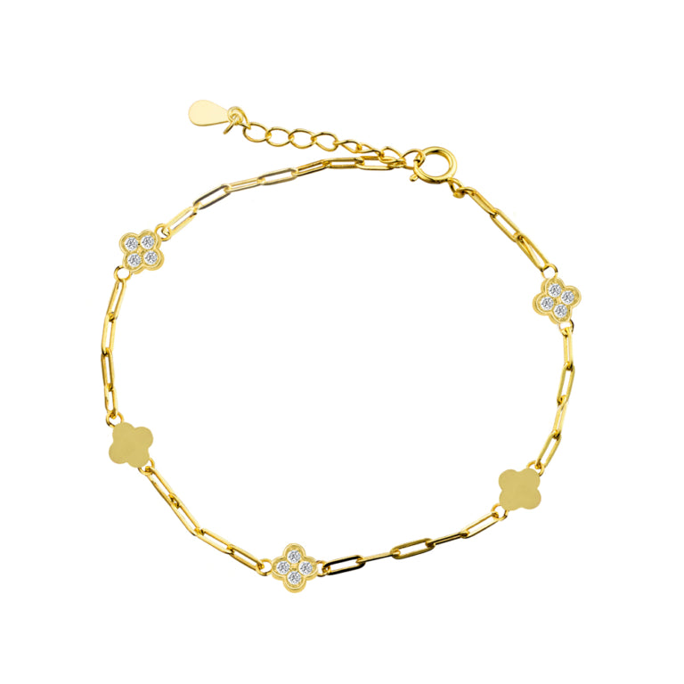 Solv Mother of Pearl Paperclip Bracelet