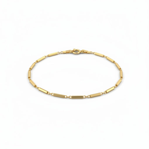 Solv Sterling Silver Gold Plated Diamond Cut Bracelet