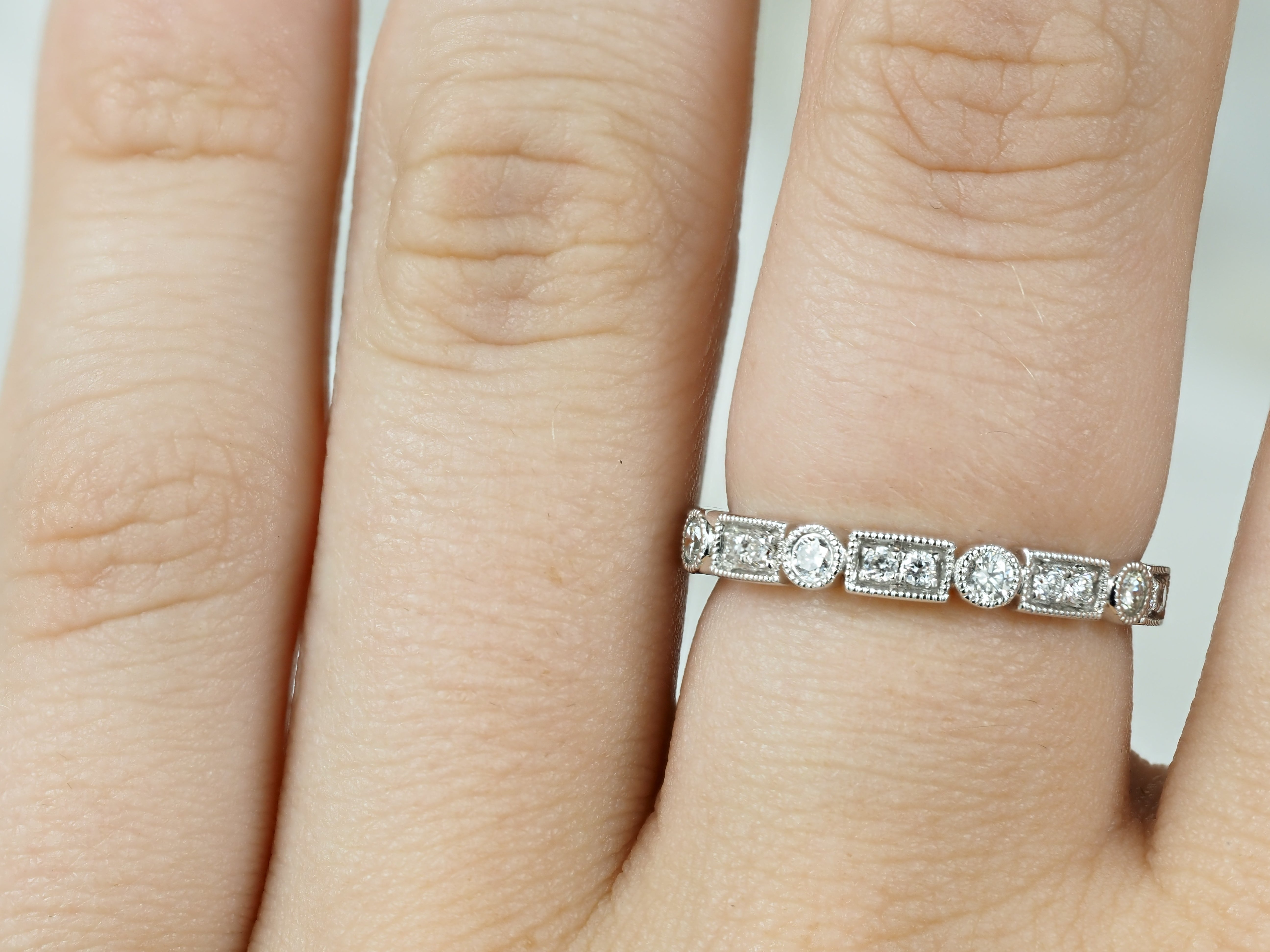 9ct Yellow and White Gold Vintage Style Diamond Ring, 0.39ct Total