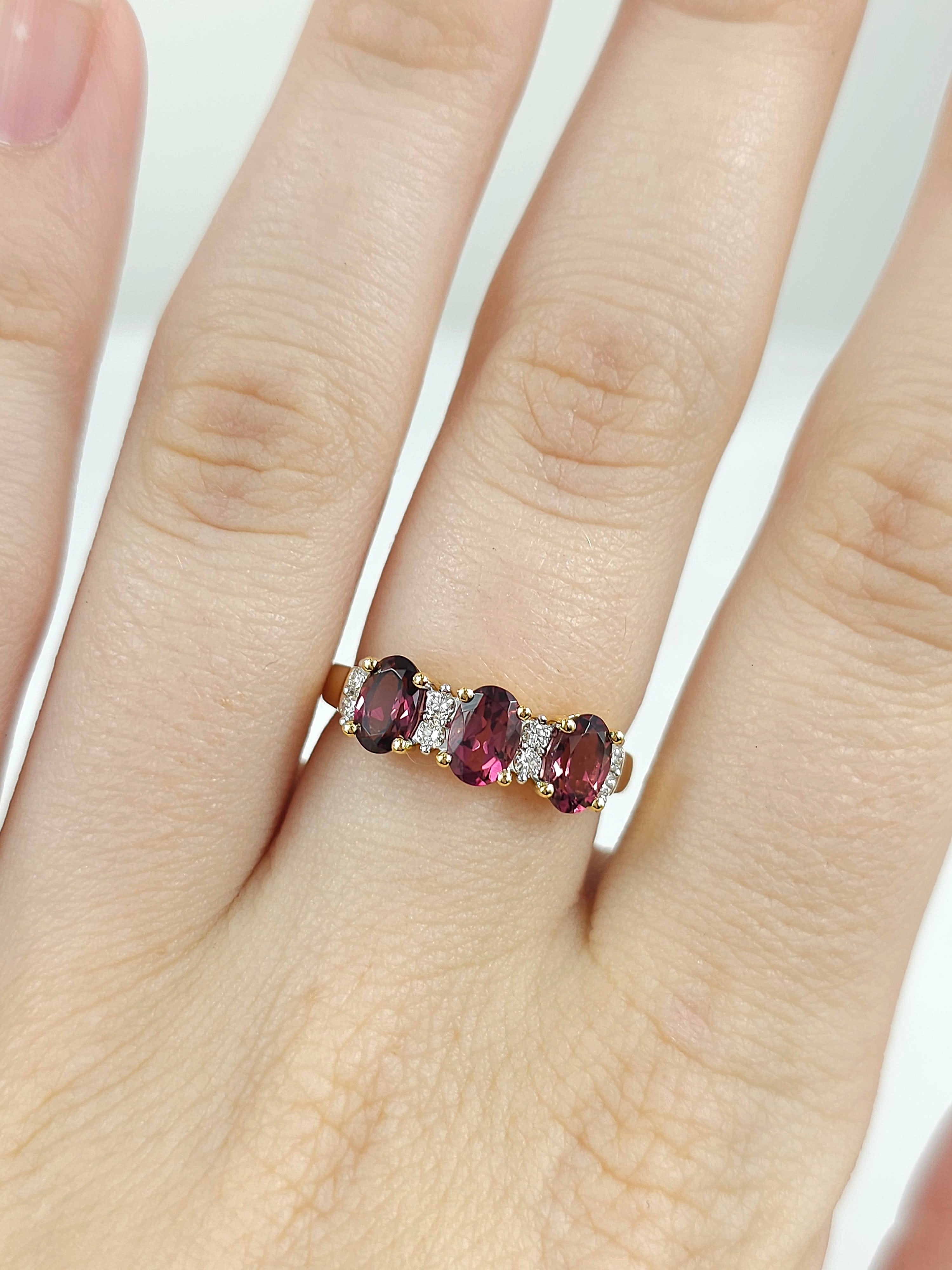 18ct Yellow Gold, Pink Tourmaline and Diamond ring