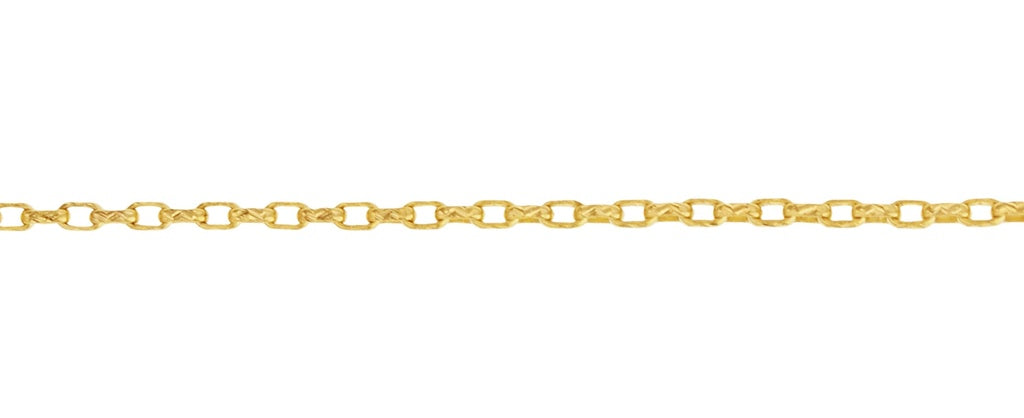 9ct Yellow Gold Oval Belcher Chain, 1.2mm, 45cm