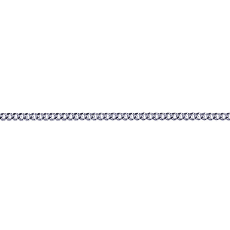 Sterling Silver Diamond Cut Curb Chain, 1.8mm, 55cm