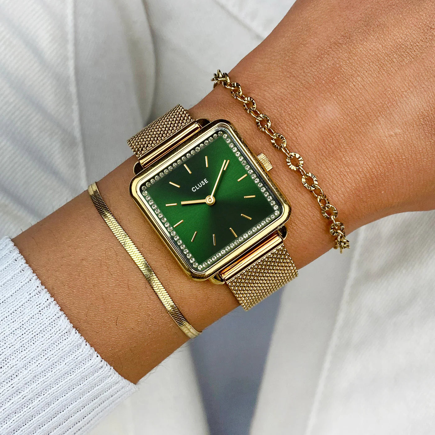 Cluse La Tétragone Gold Watch, CW10309