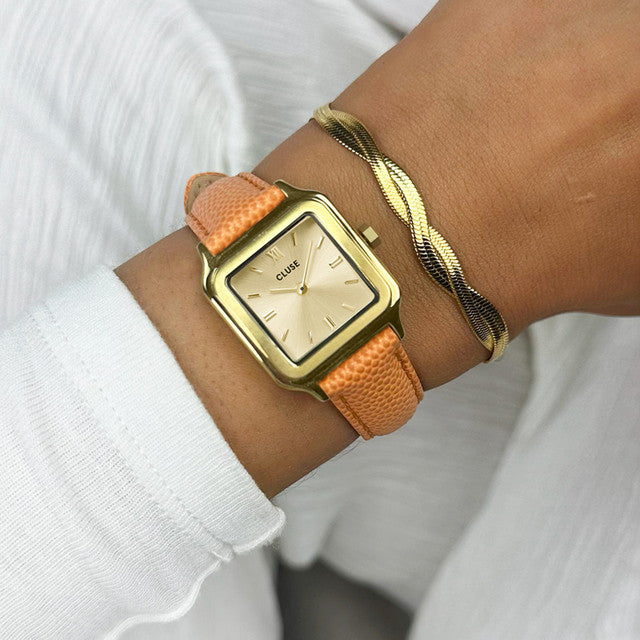 Cluse Gracieuse Petite Yellow Gold and Apricot Watch, CW11808