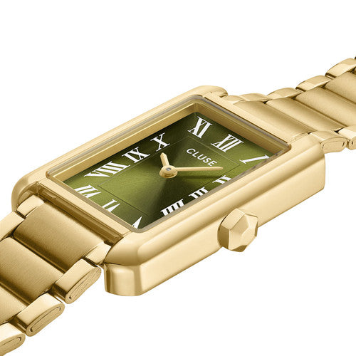 Cluse Belisenna Gold and Olive Watch, CW15007