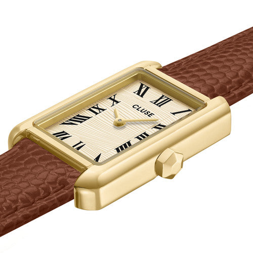 Cluse Belisenna Gold Leather Watch, CW15008