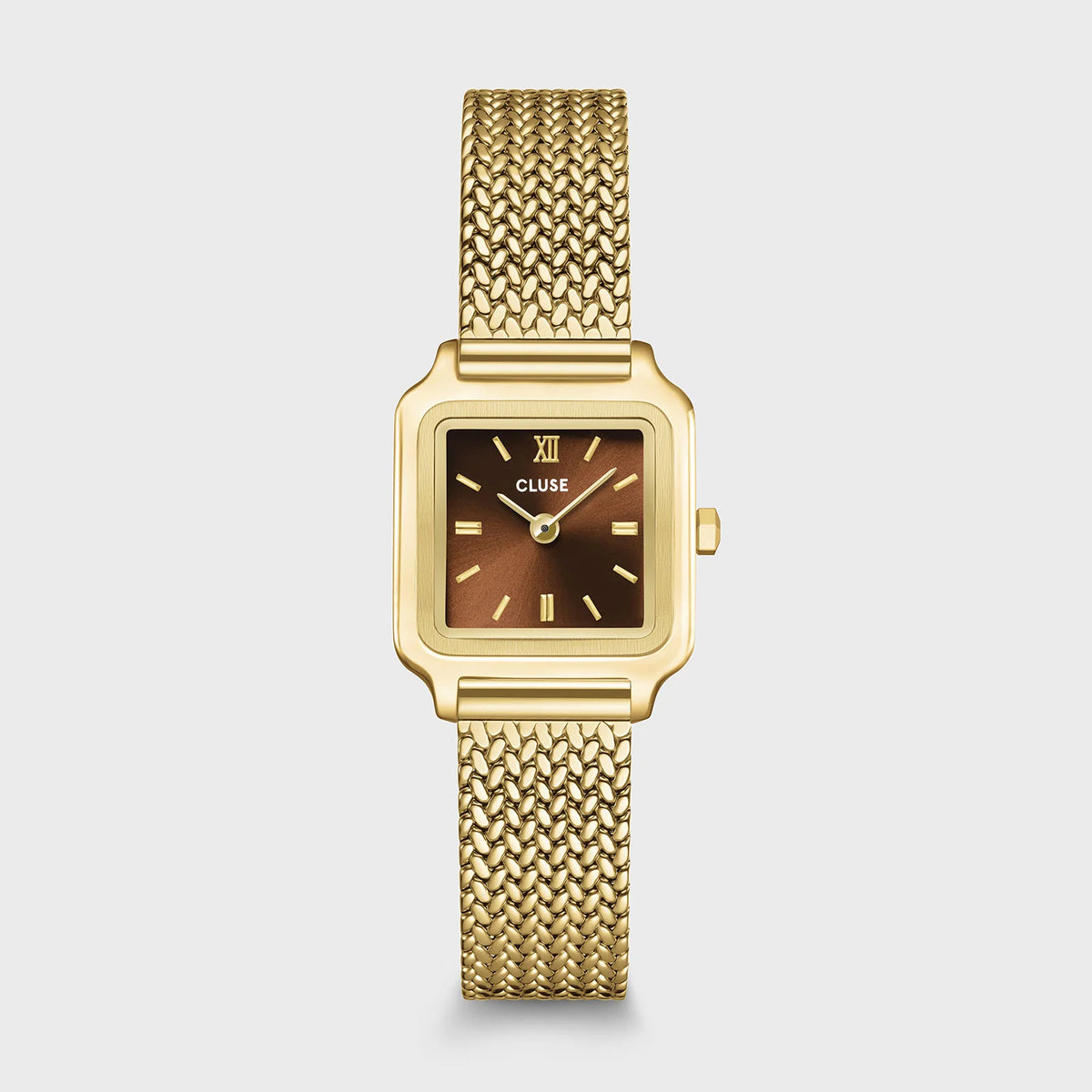 Cluse Gracieuse Mini Mesh Gold and Brown Watch, CW15511