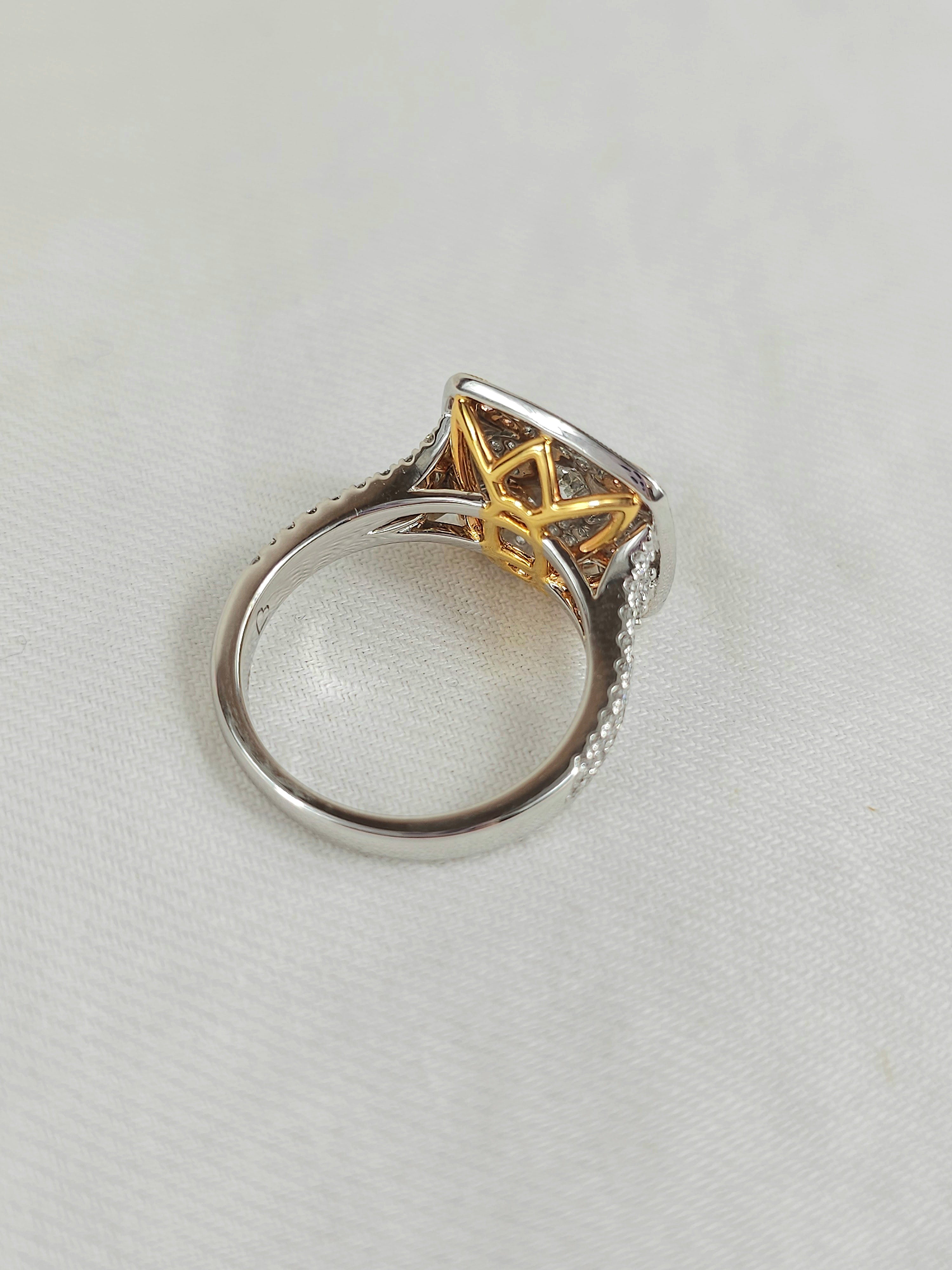 18 Carat White & Rose Gold, Argyle Pink Diamond Ring.