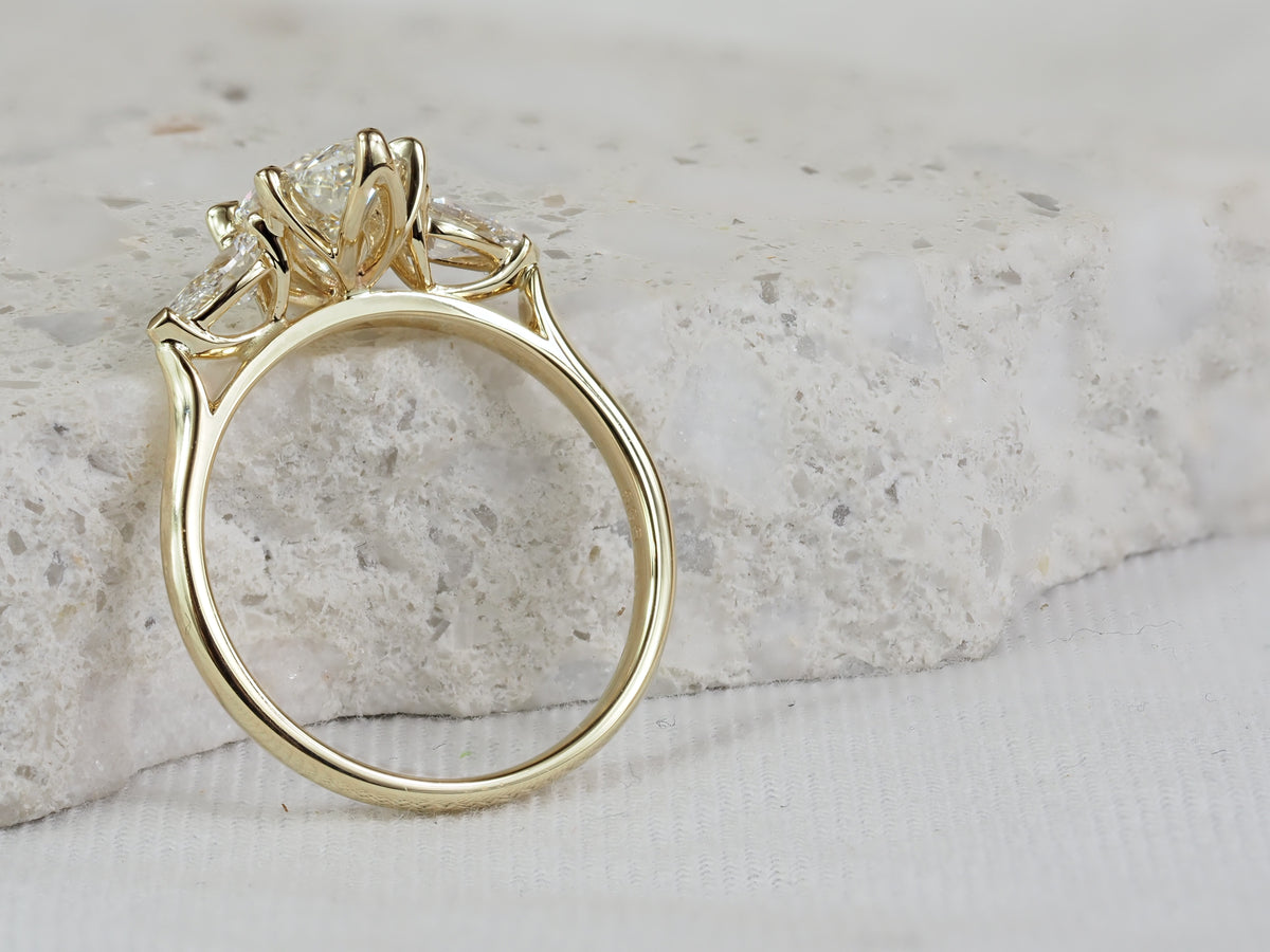 18ct Yellow Gold Marquis Lab-Grown Diamond Engagement Ring, 1.58ct Centre