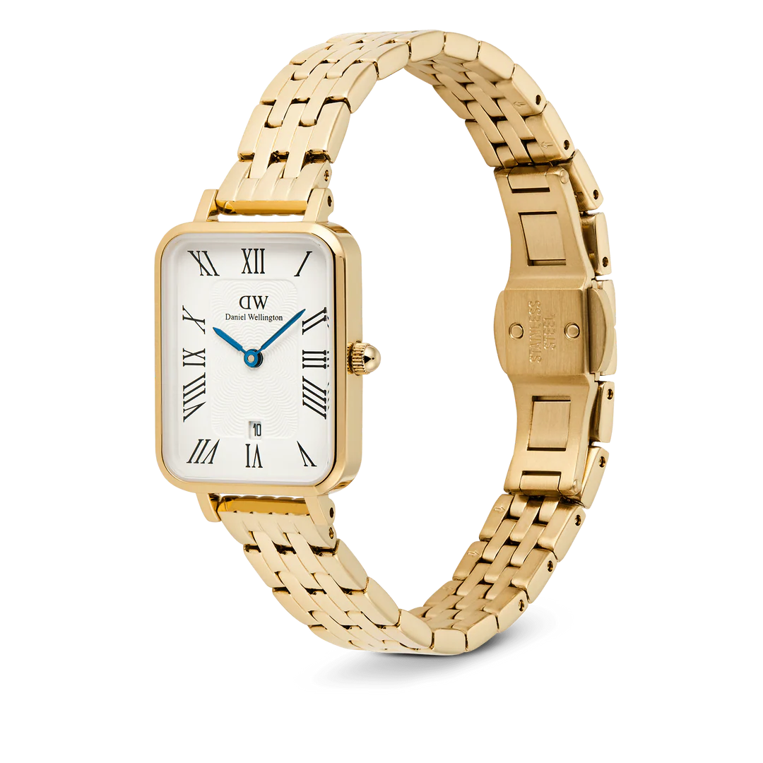 Daniel Wellington Quadro 20x26 Roman Numerals Gold Watch