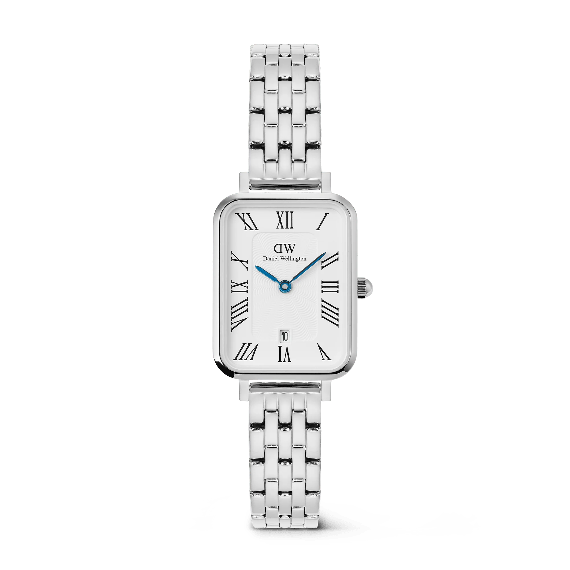 Daniel Wellington 20x26 Quardo Roman Numerals Silver Watch