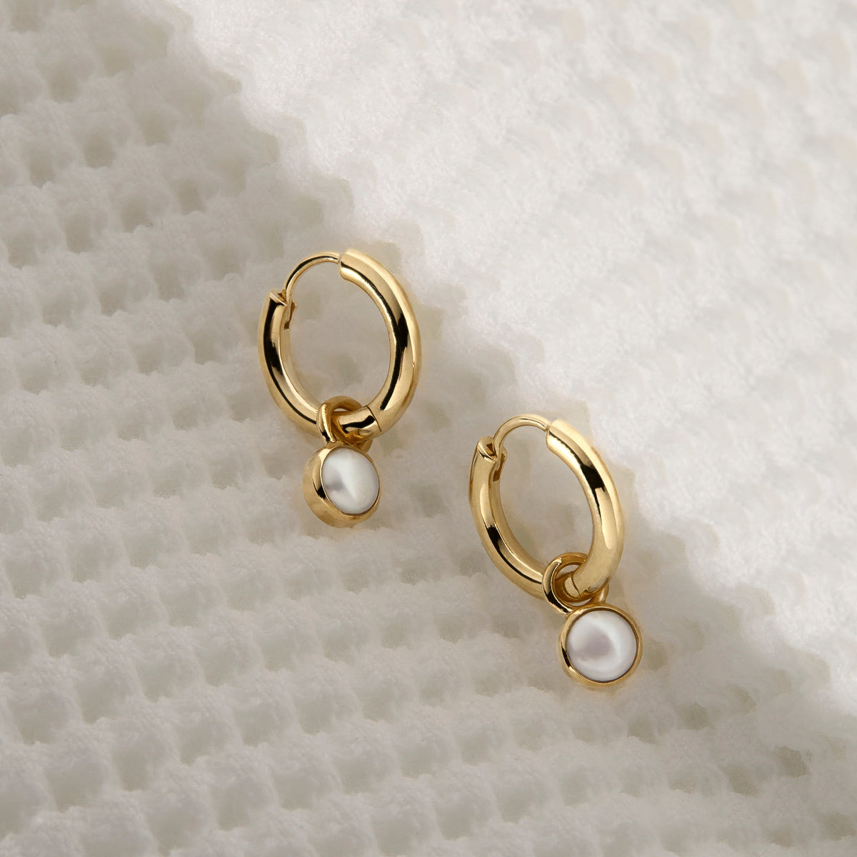 Najo Heavenly Pearl Huggie Earrings