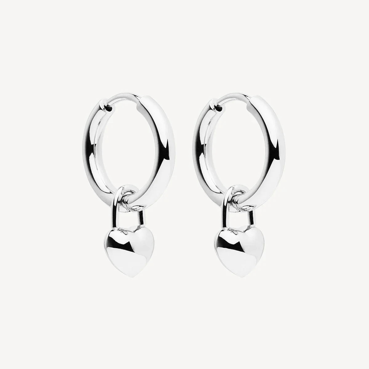 NAJO Amore Hoop Earrings Silver
