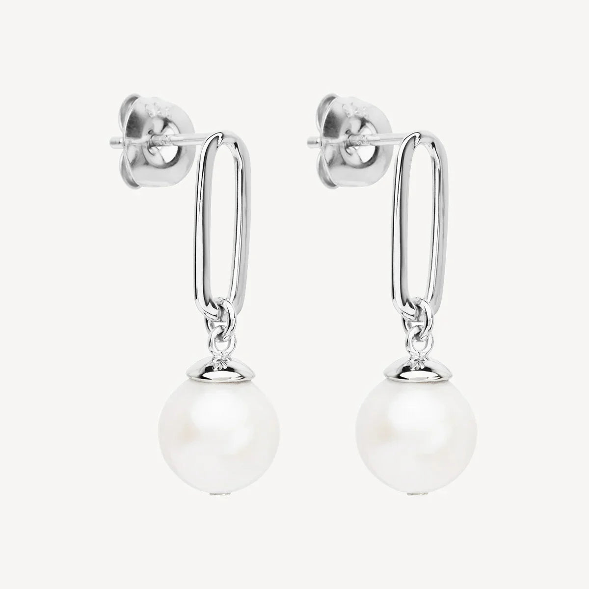 NAJO The Echantress Pearl Drop Stud Silver