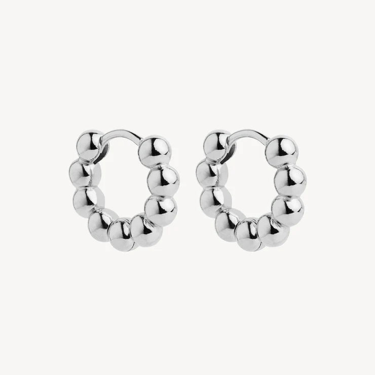 Najo Sterling Silver Constellation Beaded Huggie earrings