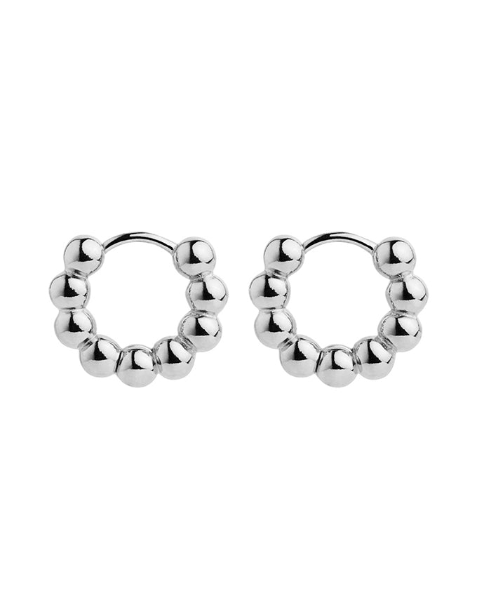 Najo Sterling Silver Constellation Beaded Huggie earrings