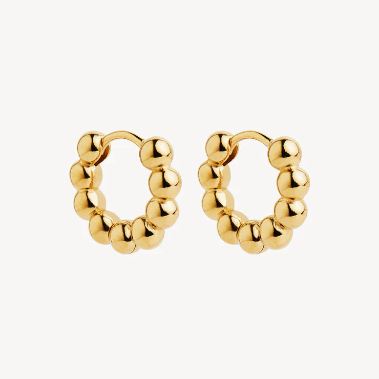 Najo Yellow Gold Plated Constellation Huggie Earrings