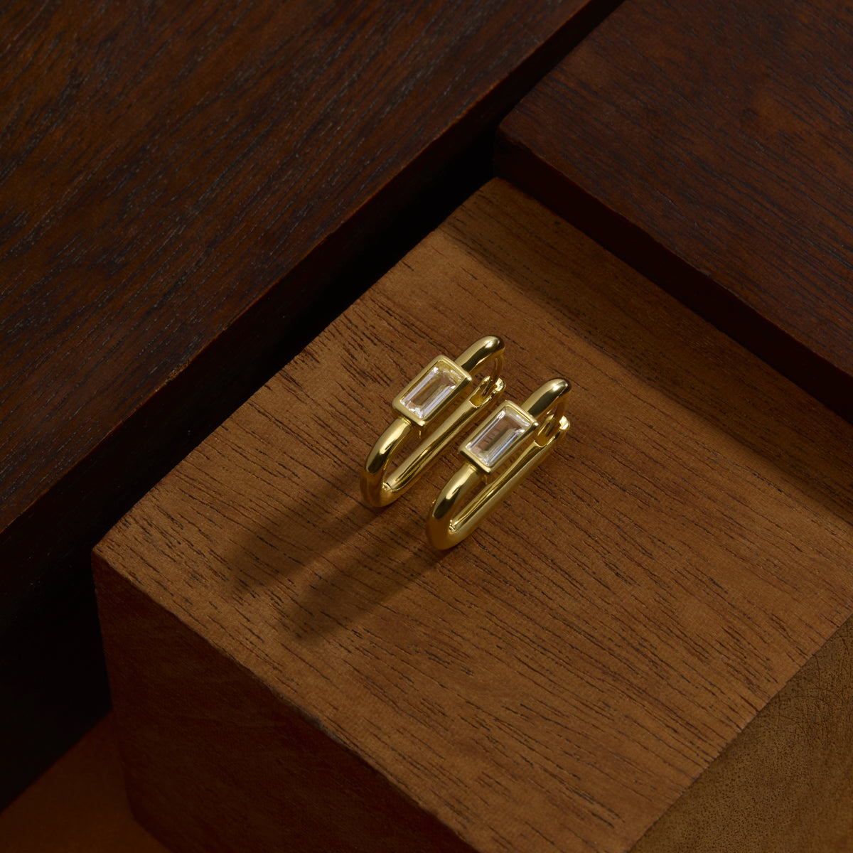 NAJO Skye Cubic Zirconia Earrings Yellow Gold Plated