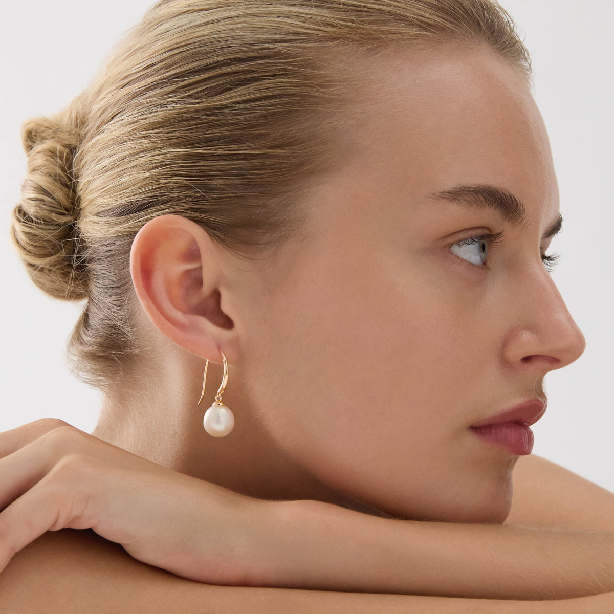 NAJO Ocean Glow Pearl Earrings Rose Gold Plated