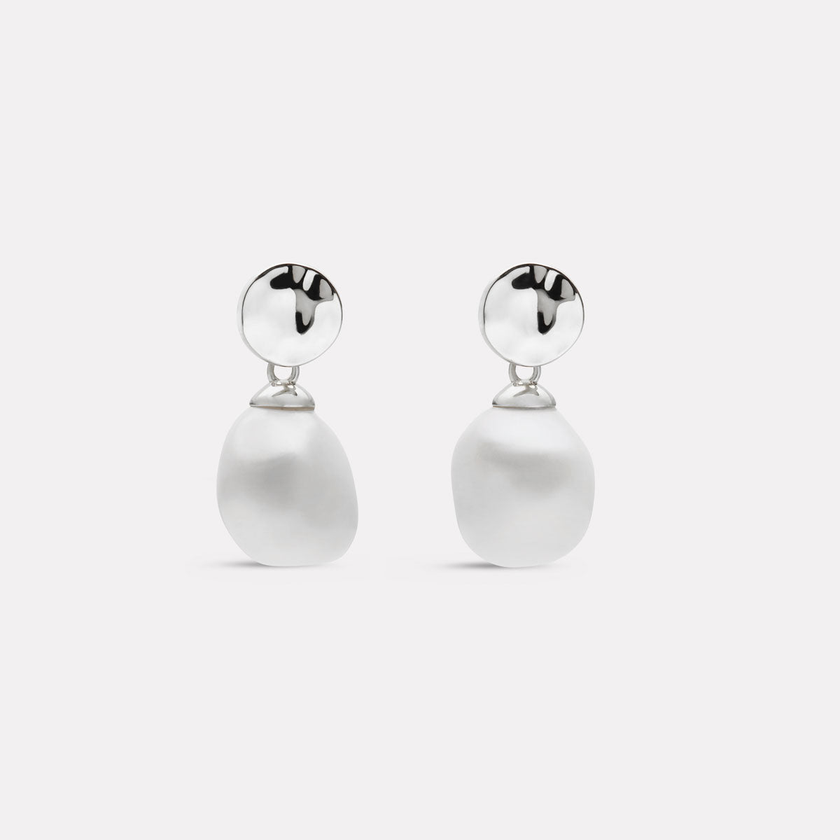 NAJO Ocean Drift Pearl Earrings Silver