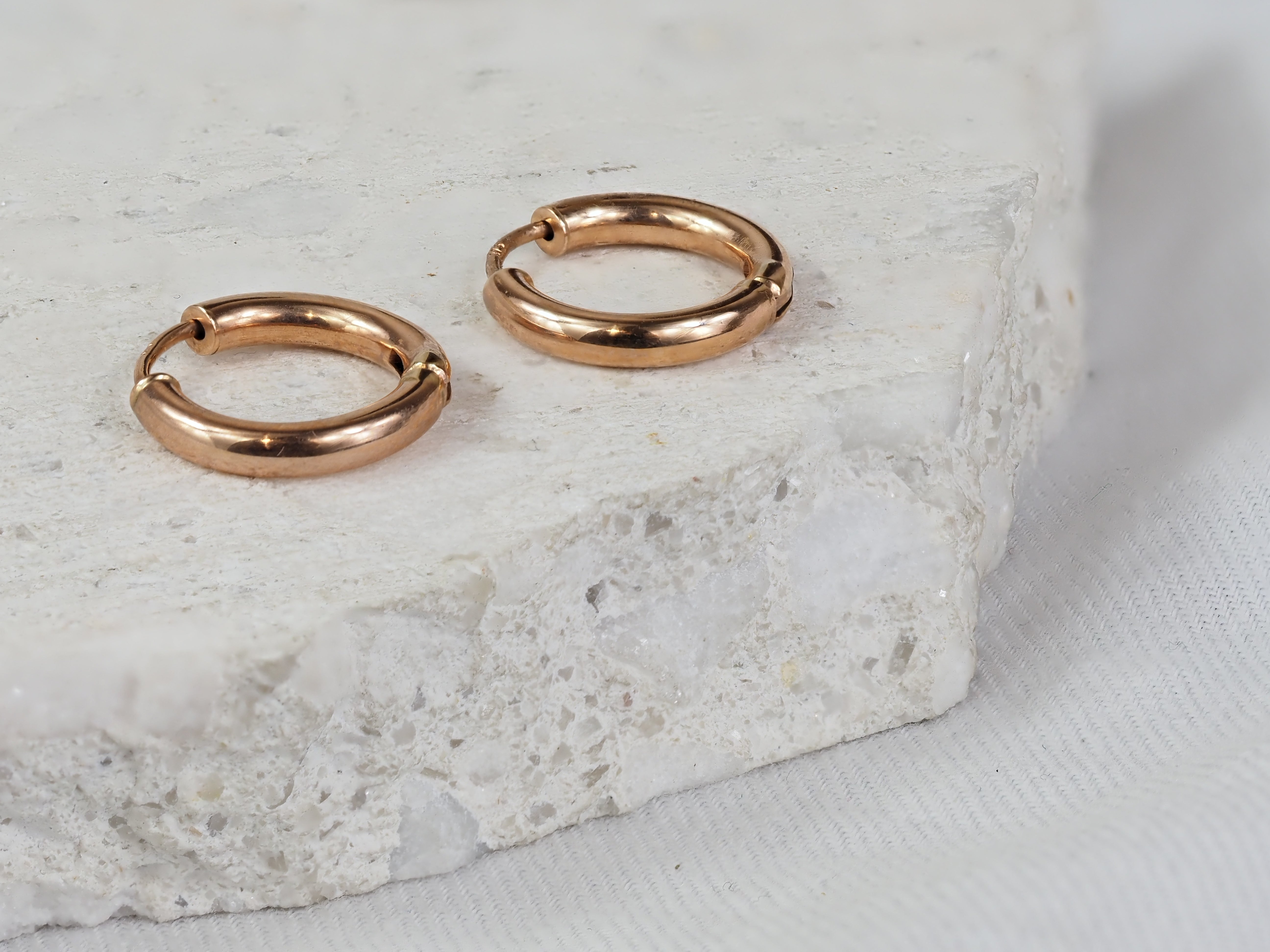 9ct Rose Gold Huggie Earrings