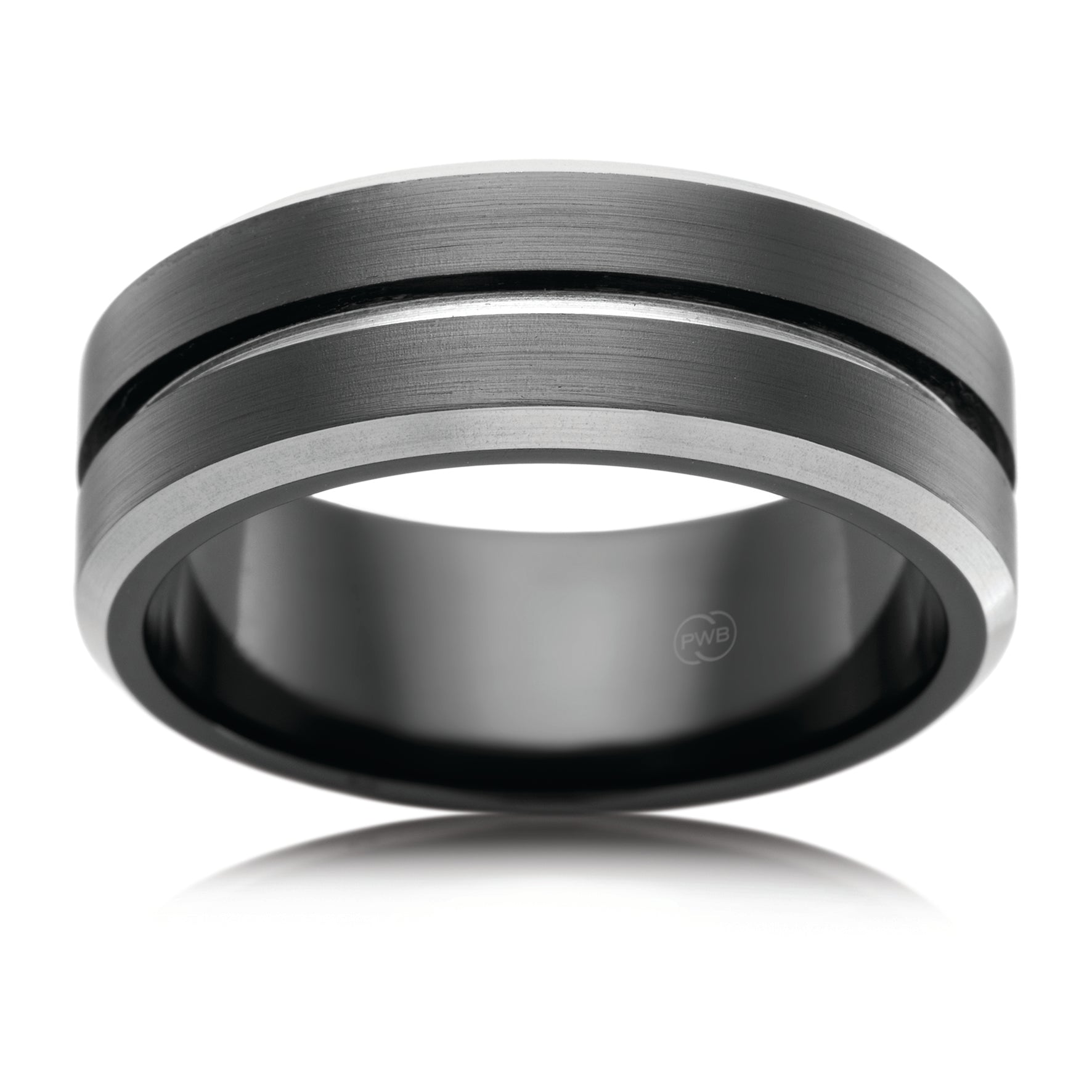 Zirconium 8mm Wedding Band, size V