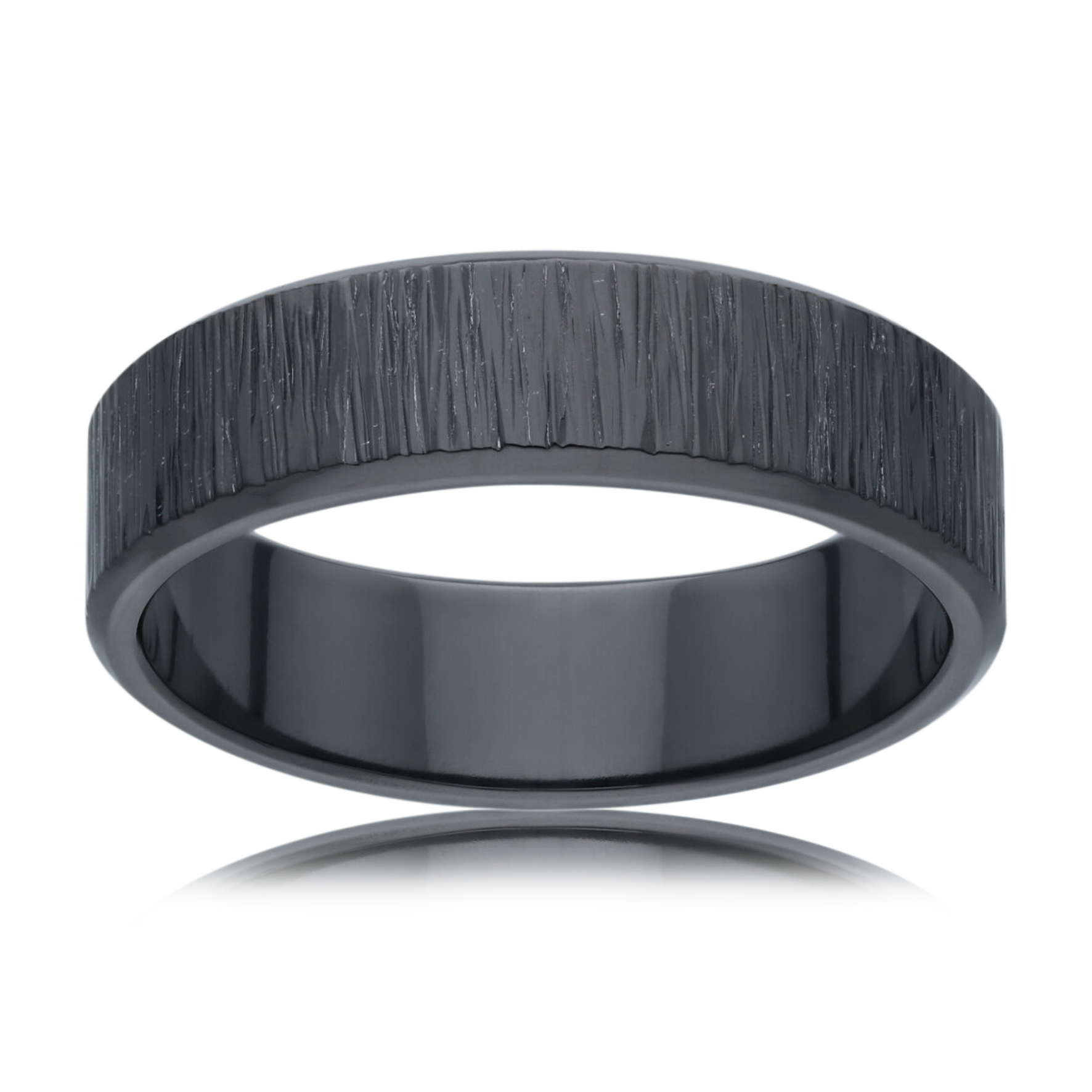 Black Zirconium 8mm Wedding Band, size V