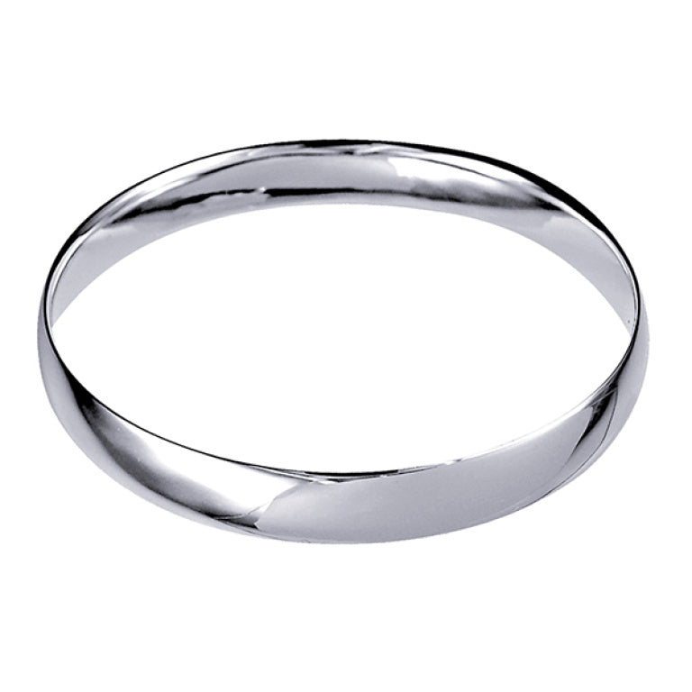 Sterling Silver Solid Bangle, 64mm