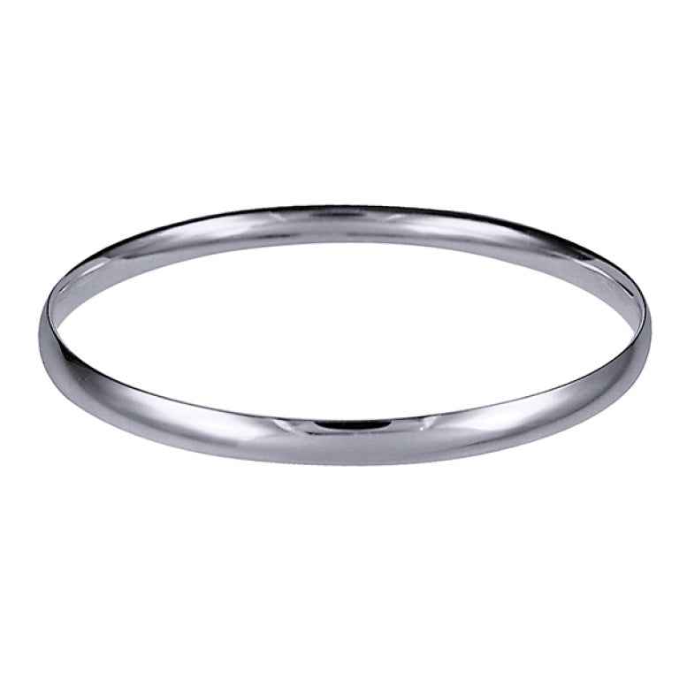 Sterling Silver Solid Bangle, 47mm