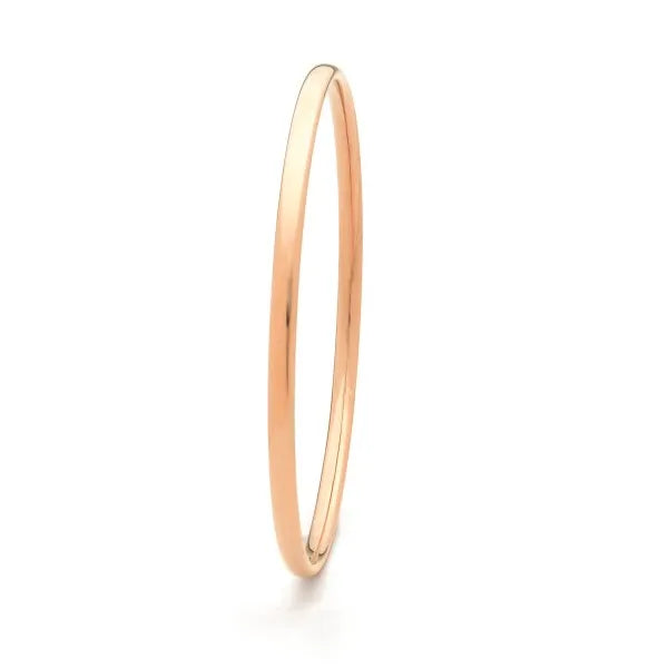 9ct Rose Gold Silver filled bangle, 47mm