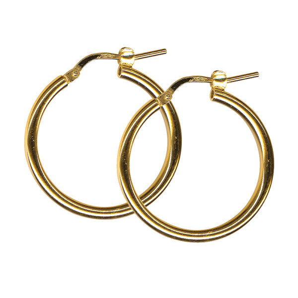 9ct Yellow Gold Hoop Earrings, 20mm
