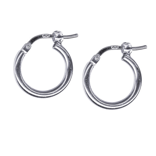 Sterling Silver Plain Hoop Earrings