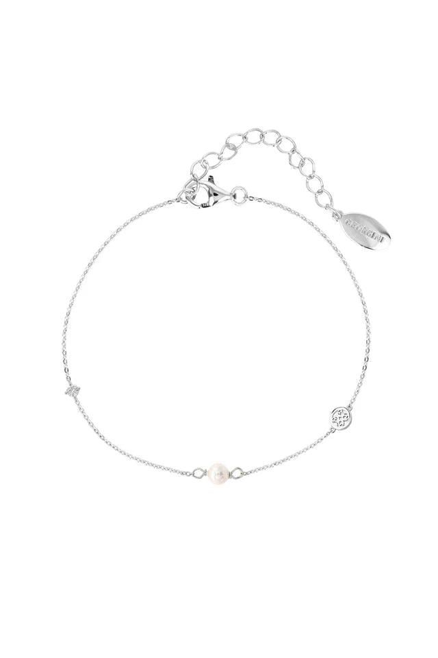 Georgini Adagio Silver Pearl and Cubic Zirconia Bracelet