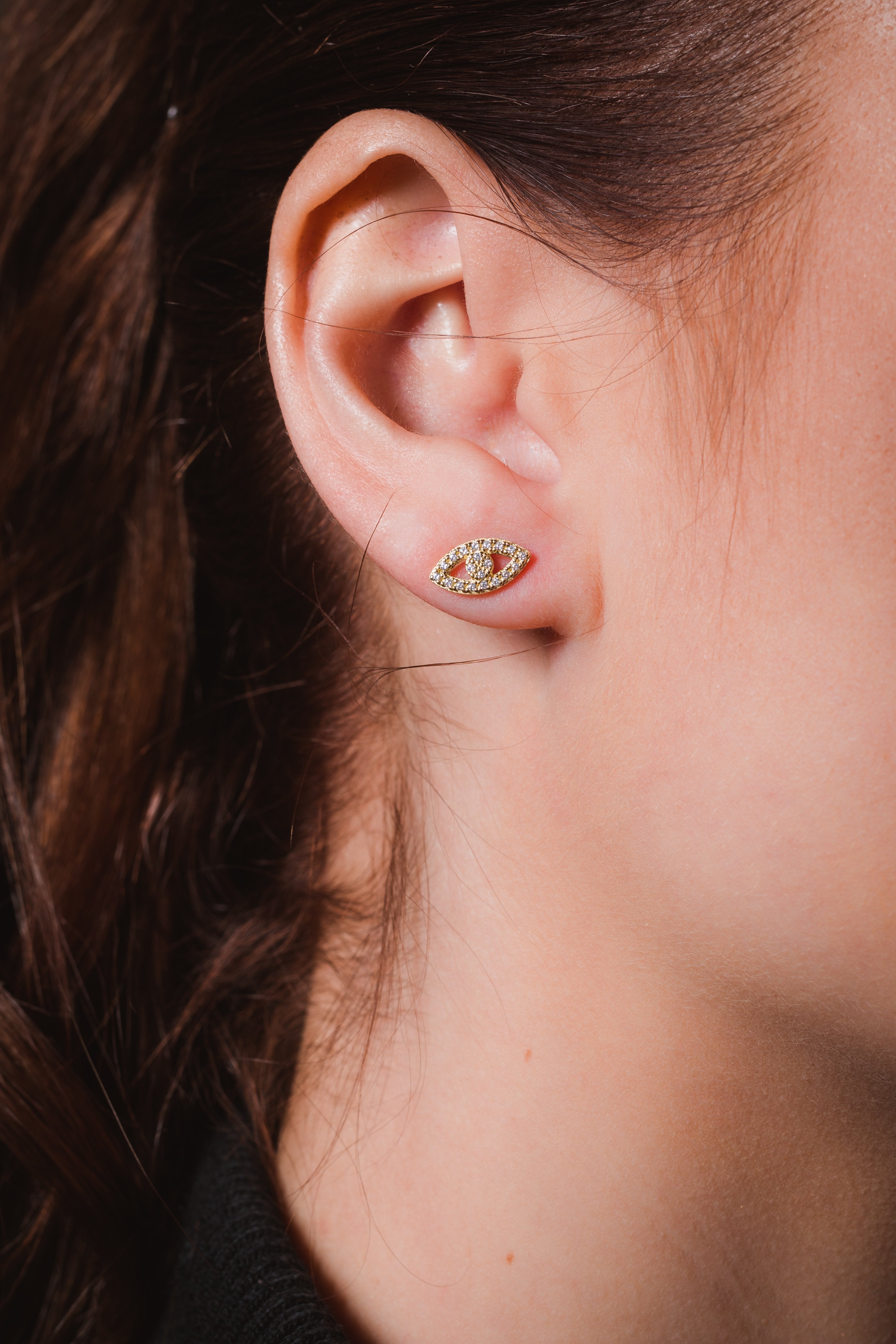 Georgini Rock Star Evil Eye Gold Earrings