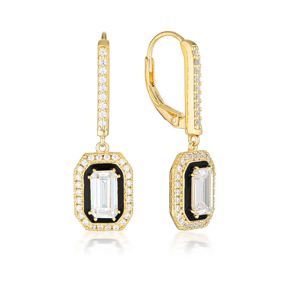 Georgini Reflection Retrospect Earrings Gold