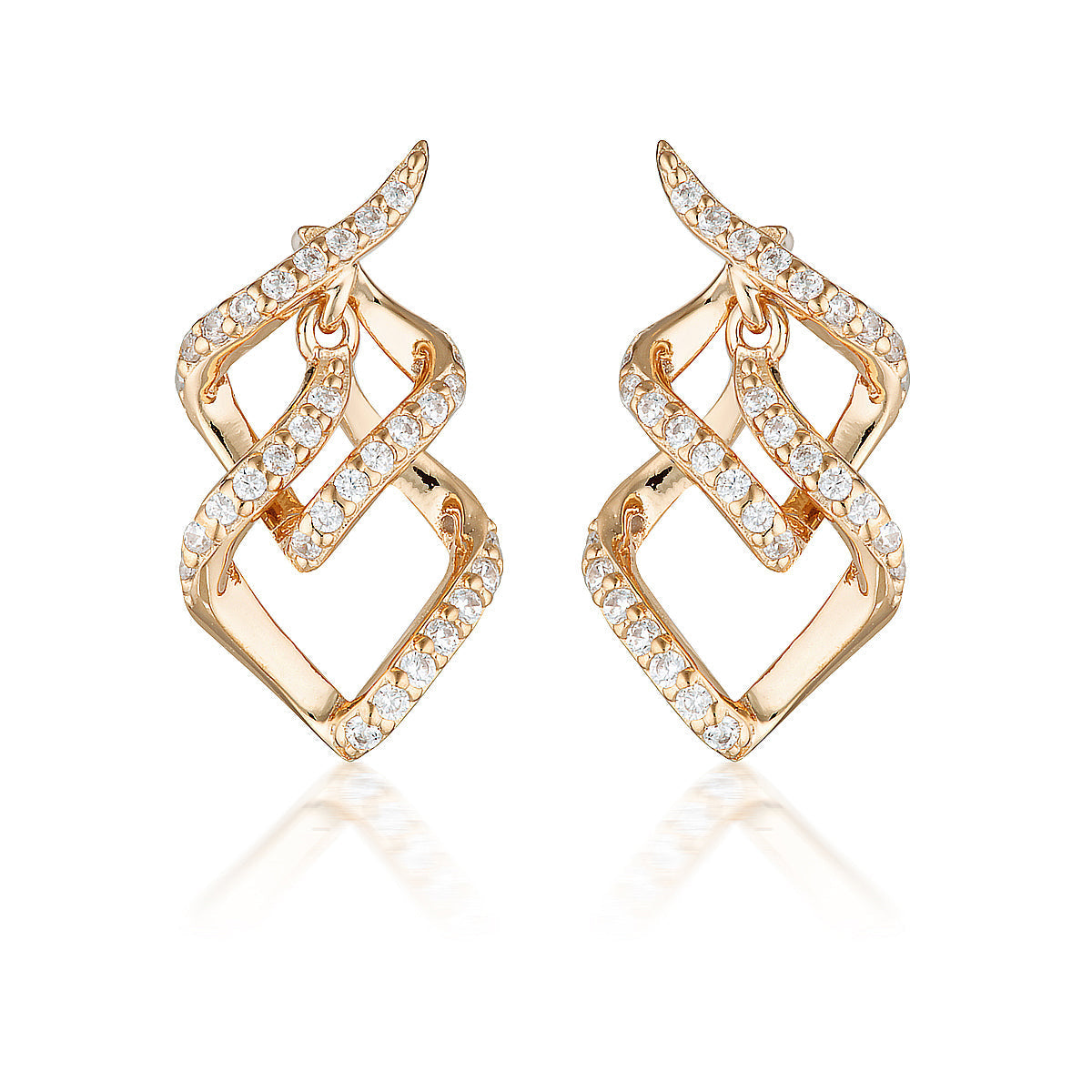 Georgini Red Carpet Aria Earrings Rose Gold