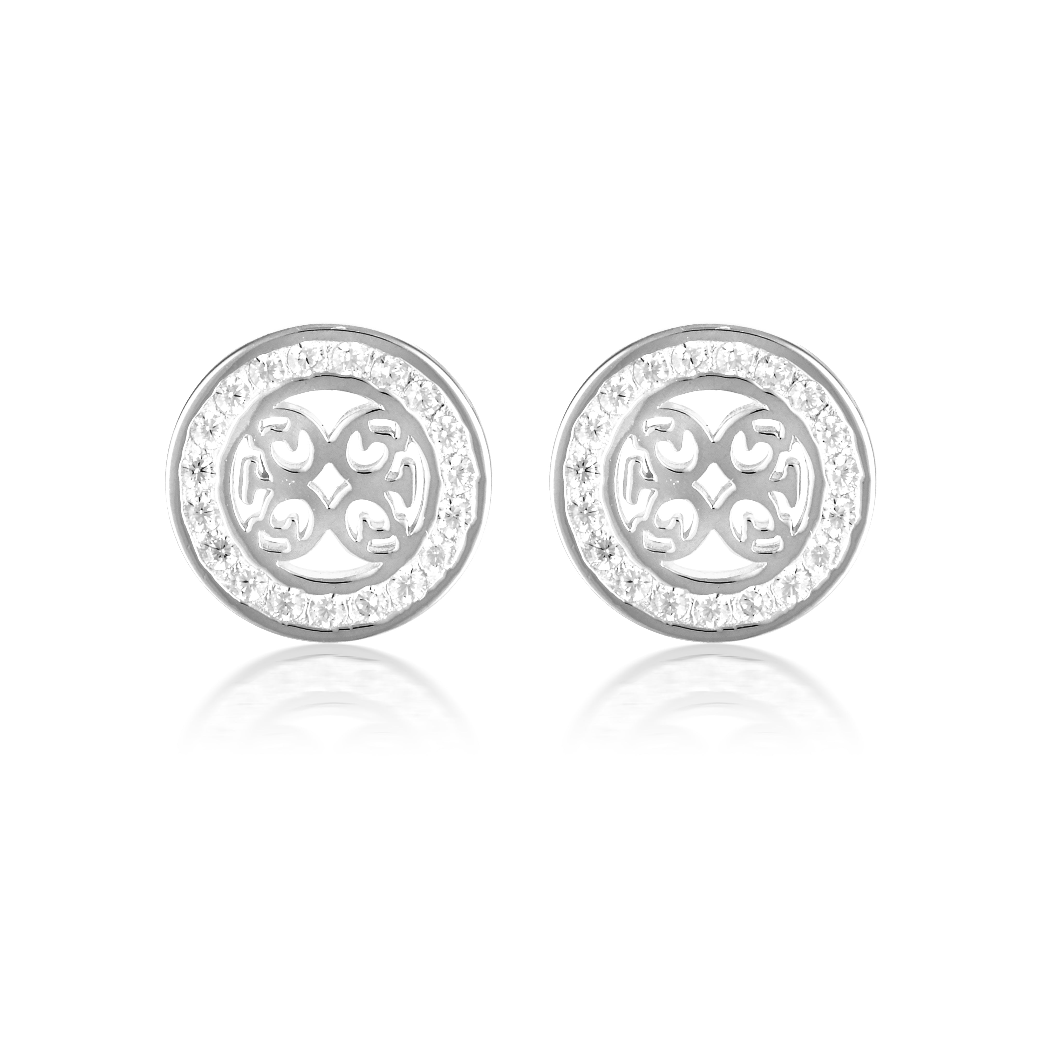 Georgini Signature Medalion Earrings Silver