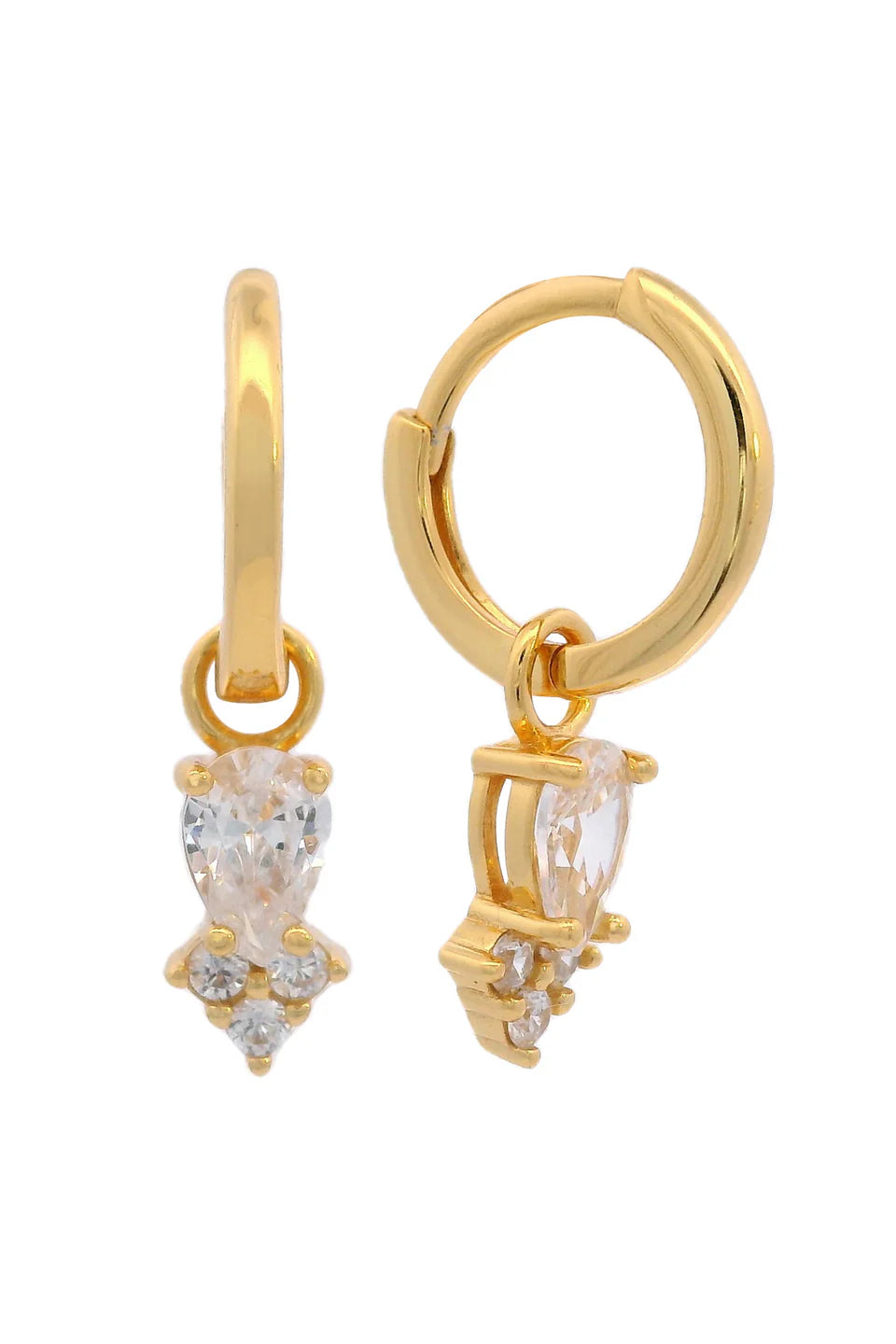 Georgini Midnight Velvet Asteria Yellow Gold-Plated Hoop Earrings