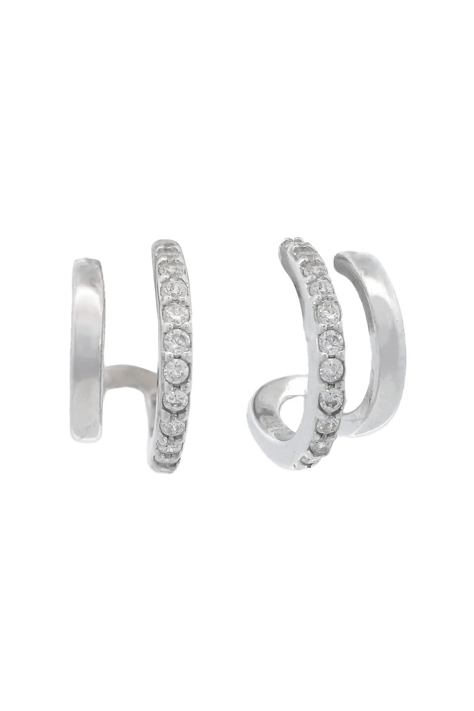 Georgini Midnight Velvet Ratri Silver Double Earring